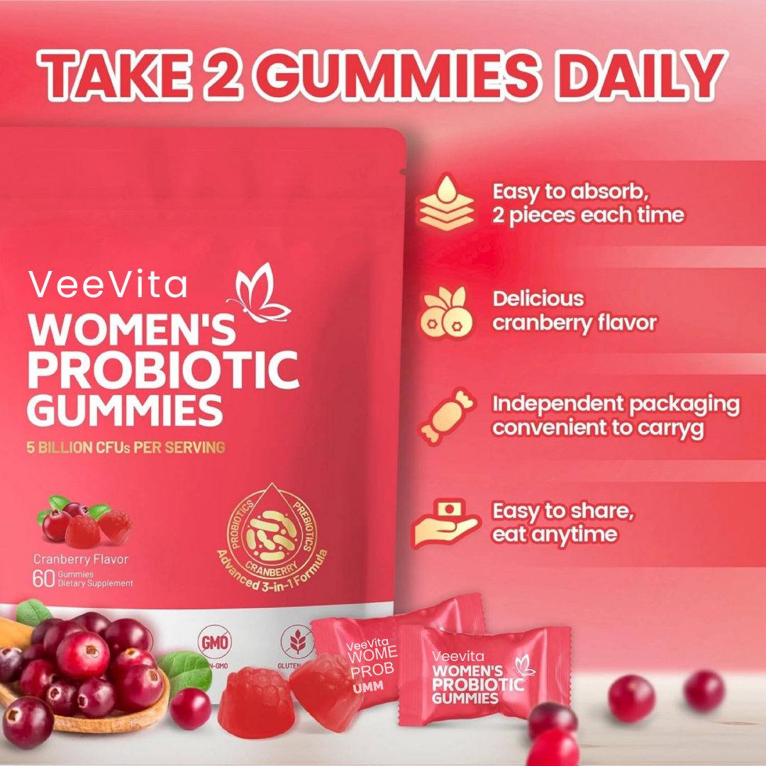 VeeVita® Cranberry Probiotic Gummies