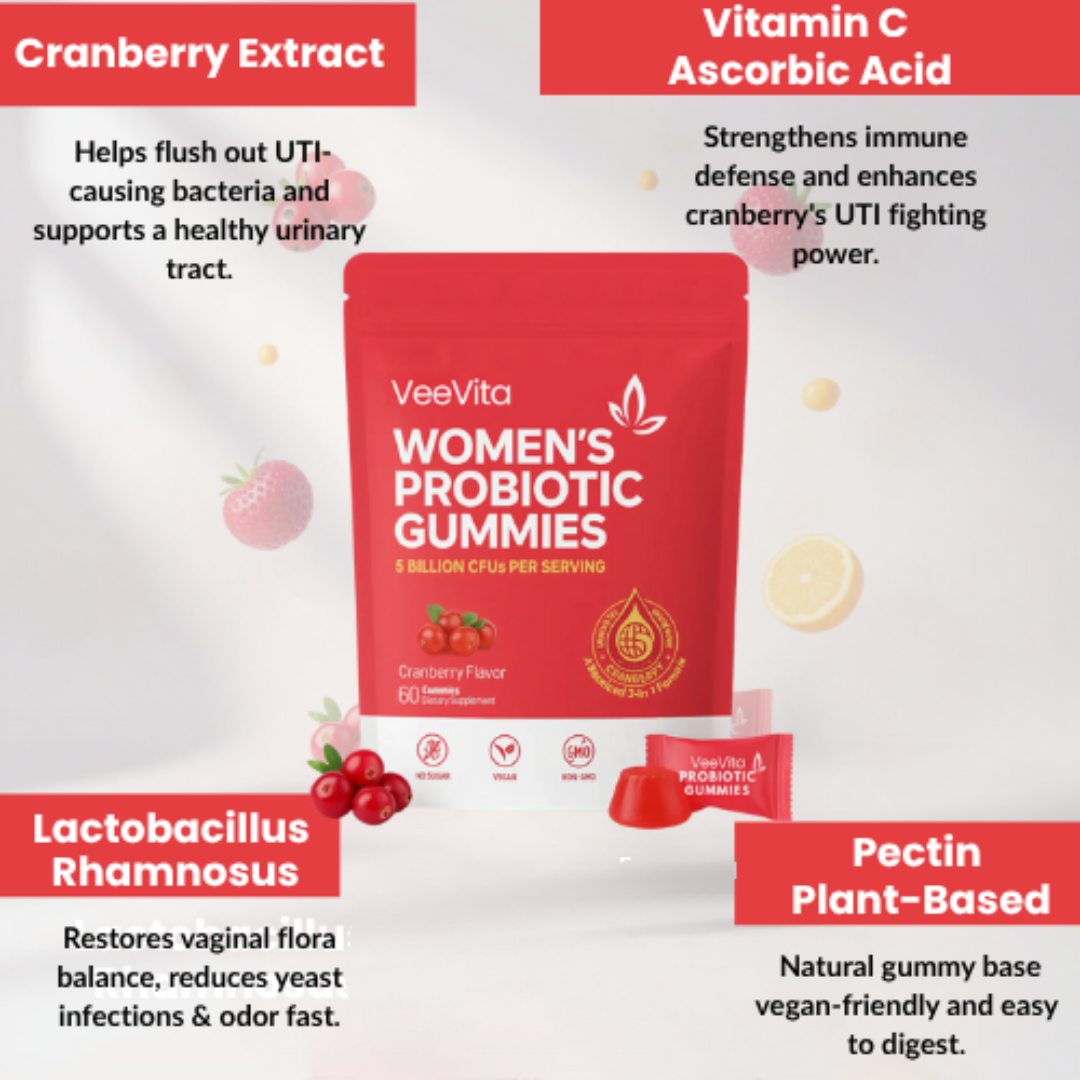 VeeVita® Cranberry Probiotic Gummies