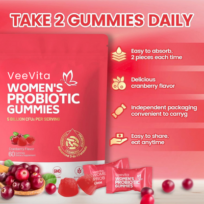 VeeVita® Cranberry Probiotic Gummies